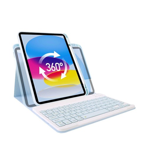 Rotating Keyboard Cover Case For iPad 7/8/9/10th Gen 10.2 10.9 Air 4 5 6 Pro 11 - Picture 9 of 46