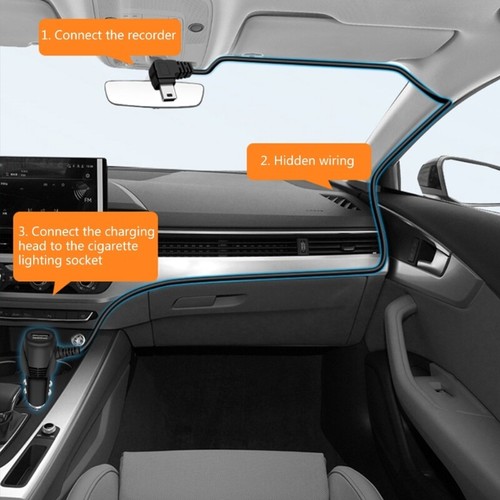 Vehicle Charging Adapter Mini USB Charger-Power Cord for GPS Navigation Cam - 第 3/8 張圖片