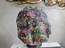 Bouffant surgical scrub hats cap green patriotic gloves christmas