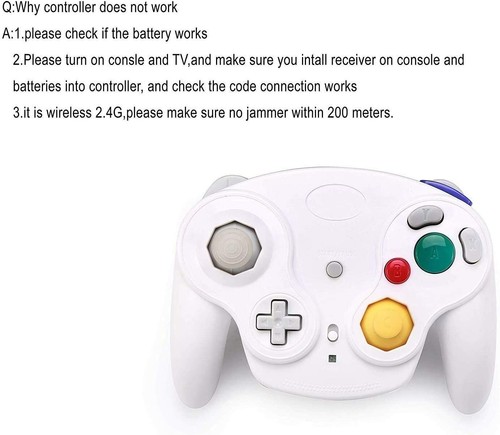 Wireless NGC Controller Gamepad wiith Receiver for Nintendo Gamecube Console - Picture 27 of 43