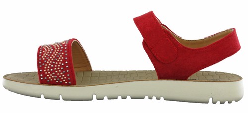 Acolchado Paseo Mujer Sandalias Planas Peep Toe Verano Tobillo Tira Suave GB 3-8 - Imagen 10 de 13