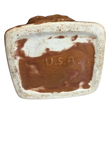 Jarrón Red Wing Pottery EE. UU. marrón cerámica Tropicana 9” MCM - Imagen 6 de 6