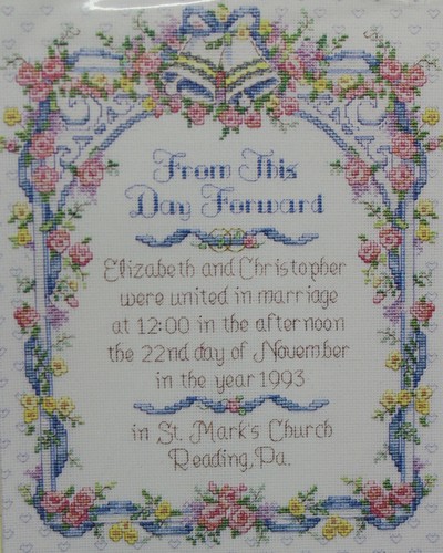 Counted Cross-Stitch Kit "From This Day Forward" (#13554) from Sunset Designs - Picture 2 of 2