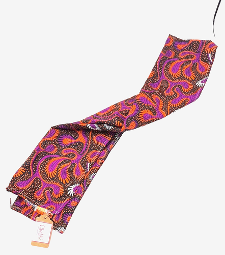 Ankara Orange Cloth Hair Scarf African Print Large Headscarf, Headwrap, Head Tie - Picture 2 of 2