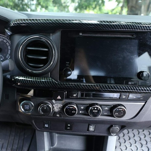 Carbon Fiber ABS Center Control Dashboard Cover Fit For Toy@ta Tacoma 2016-2020 - Foto 7 di 12