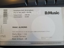 Marc Almond tickets for sale 2022