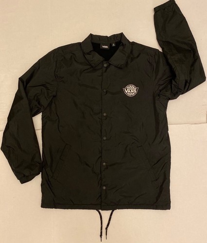 Men's Medium Vans Off The Wall  Windbreaker Jacket black  Skatewear Skateboard  - Picture 7 of 12