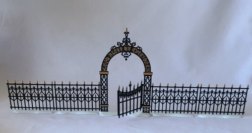 Dept. 56 Village Accessories - Victorian Wrought Iron Fence and Gate 56-52523 - Picture 3 of 7