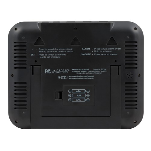 513-1918S La Crosse Technology Atomic Digital Wall Clock OUT Temperature TX191 - Picture 6 of 12