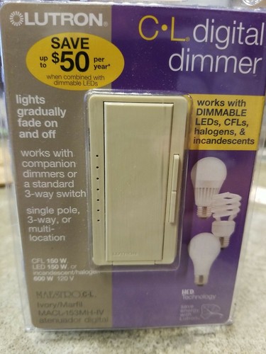 Lutron Maestro MACL-153MH-IV  Digital Dimmer NEW  - Picture 1 of 2