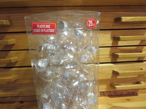 PACKAGE OF 25 CLEAR PLASTIC ORNAMENTS TO FILL AND OR DECORATE--#R9A - Picture 2 of 24