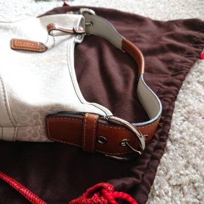 Vintage Y2K Coach 6351 Small Baby Blue Signature Hobo Bag