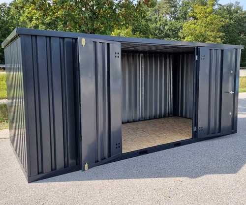 6m Gartenschuppen Gartenlager Gartenhaus Gerätelager Lagerbox Container RAL7021 - Bild 4 von 10