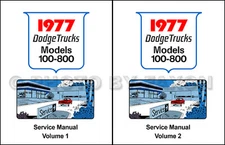 1977 Dodge Truck Shop Manual W and D 100-800 Pickup Warlock Power Wagon Service