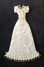 25 Wedding Dress Diecut Handmade Mulberry Paper dresses Formal Prom cards shower