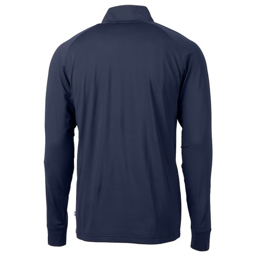 New England Patriots Cutter & Buck Helmet Eco Knit Stretch Quarter Zip Pullover - Picture 2 of 3