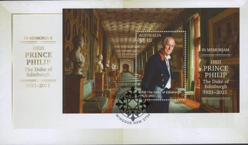 AUSTRALIA - 2022 'IN MEMORIAM - HRH PRINCE PHILIP' MS First Day Cover [F1086]