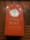 FINE MINT 10 TROY ounces .999 FINE SILVER Bar SKU# 156274