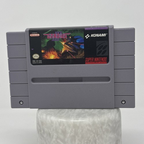 Gradius III (Super Nintendo SNES, 1991) Authentic Tested Working W Dust Cover - Picture 9 of 9