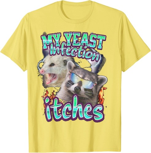 Camiseta con capucha My Yeast Infection Itches Opossum Raccoon - Imagen 10 de 16