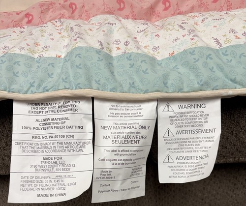 Trend Lab Wild Forever 4-teiliges Krippenset Bettwäsche Fuchs, Vogel, Blumen wunderschön! - Bild 9 von 19