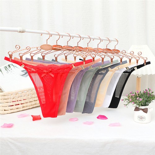 1-3 Pcs Briefs Thong Women's Panties Lace Underwear Sexy Adult Transparent Bow - Picture 21 of 21