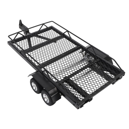 Metal Flatbed Trailer With Hook Hitch Heavy Duty High Stability RC Dual Axle - Picture 16 of 23