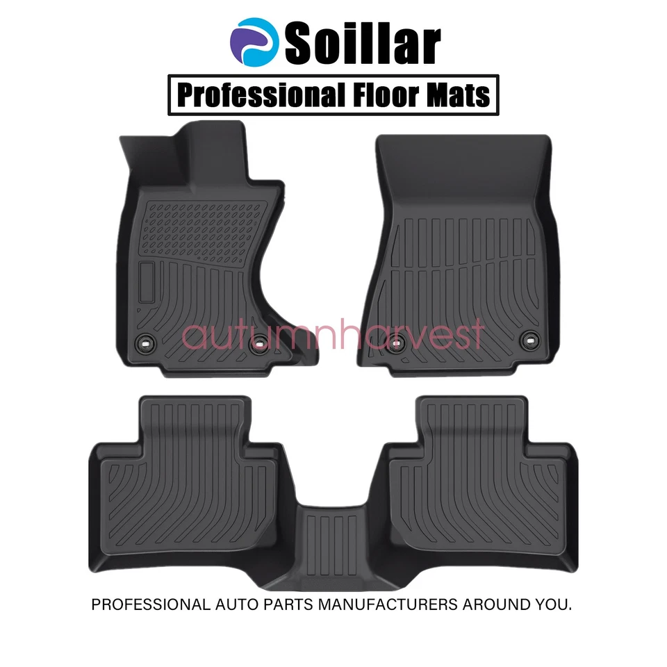 Floor Mats Liners Fits 2014-2022 Lexus IS350 IS250 IS300 AWD 3D All Weather TPE - Image 2 of 4