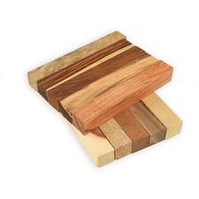 Variety Exotic Wood Pen Blanks, 3/4" x 3/4" x 5", Pack of 10, Legacy Woodturning