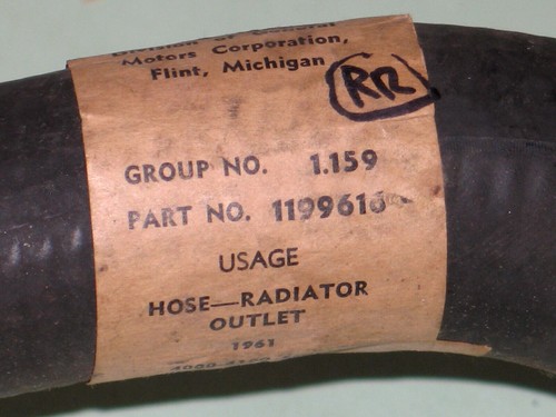 1961 Buick Special Skylark NOS lower radiator hose 1199610 - Picture 3 of 3