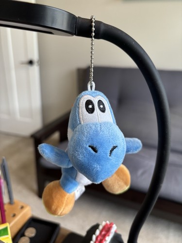 San-Ei Azul Claro 6" Yoshi Juguete de Peluche Llavero Cadena Super Mario Nintendo Peluche - Imagen 8 de 10