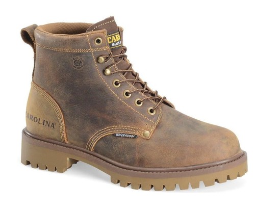 Men's Carolina Boot Steel Toe 6" Waterproof CA7558 Brown Size 10.5 EE $170 - Picture 1 of 8