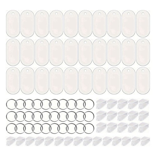 90Pcs Sublimation Keychain Blanks , Sided Sublimation Blanks Keychain Heat6449