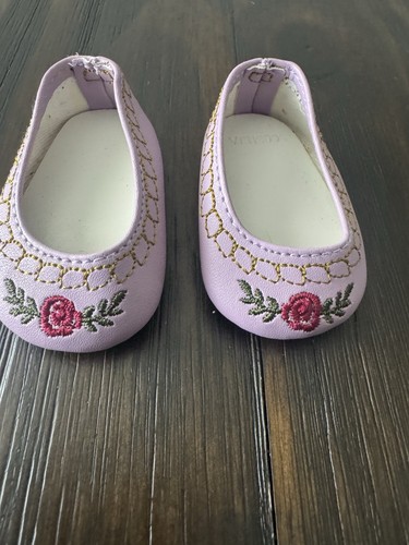 American Girl Doll Caroline Purple Spring Flower Dress And Shoes - Picture 8 of 16