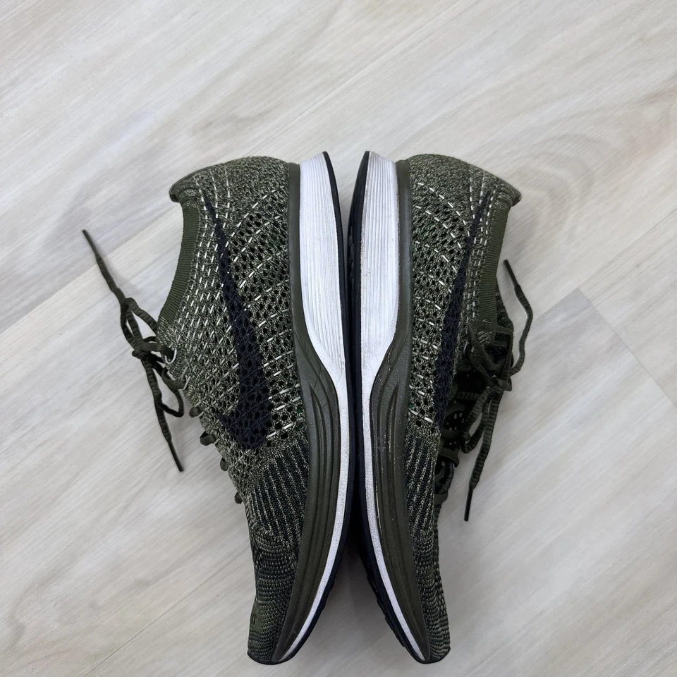 Nike Flyknit Racer Rough Green Earth Tones Sneakers - Image 3 of 4