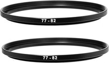  2 Pcs 77-82MM Step-Up Ring Adapter, 77Mm to 82Mm Step up Filter Ring, 77Mm Mal