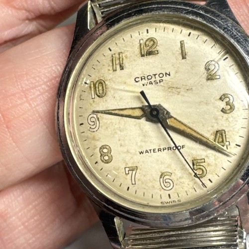 Vtg Croton WASP Military Watch 1940's Waterproof Manual Works - Picture 23 of 24