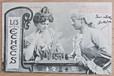 carte postale &#233;checs, Schach, chess, 1904, Bergeret Nancy