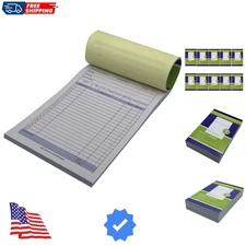 10 Pack Large Sales Order Book Receipt Invoice Duplicate Carbonless 50 Sets 5...