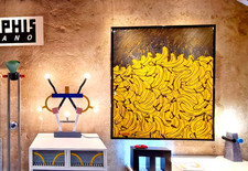 Original Stencil Technique Banana Mountain 1991 Banana Sprayer Thomas Baumgärtel