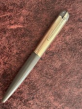 Eversharp Skyline Leverfill Pen Vintage Rolled Gold/Grey 14K Fine Nib Pen USA
