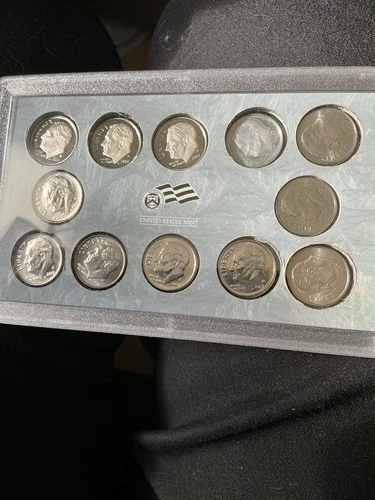 12 Mint State Dimes Including 4 Silver Proofs