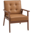 HOMCOM Accent Chair with Armrests Brown, Refurbished