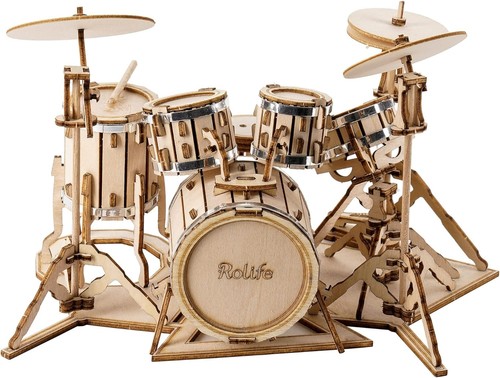 3D Holztrommel Puzzle Kit Zum Selbermachen Musikinstrument Modell Handwerk Spielzeug 246 Stck. - Bild 1 von 12