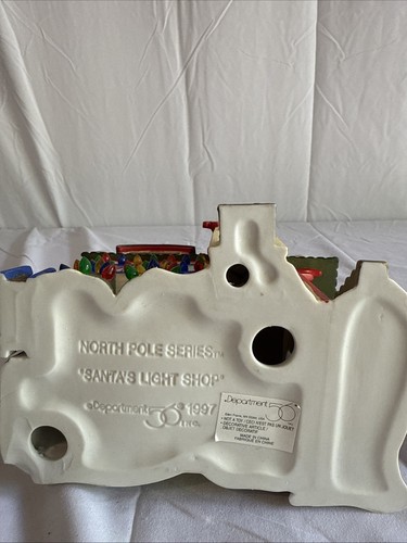 Dept 56 Santa’s Light Shop 56397 North Pole Series 1997 Retired w/ Light No Box - Picture 11 of 11