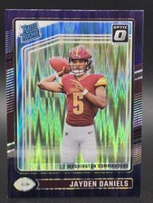 2024 Panini Donruss Optic Rated Rookie Jayden Daniels 248 Purple Shock Prizm RC