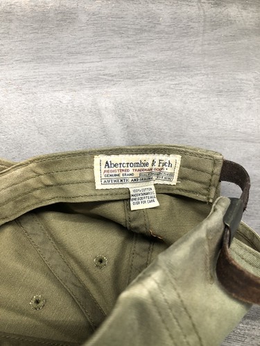 Abercrombie & Fitch Genuine Quality Trademark Baseball Cap Hat Adj. Mens Cotton - Picture 9 of 14