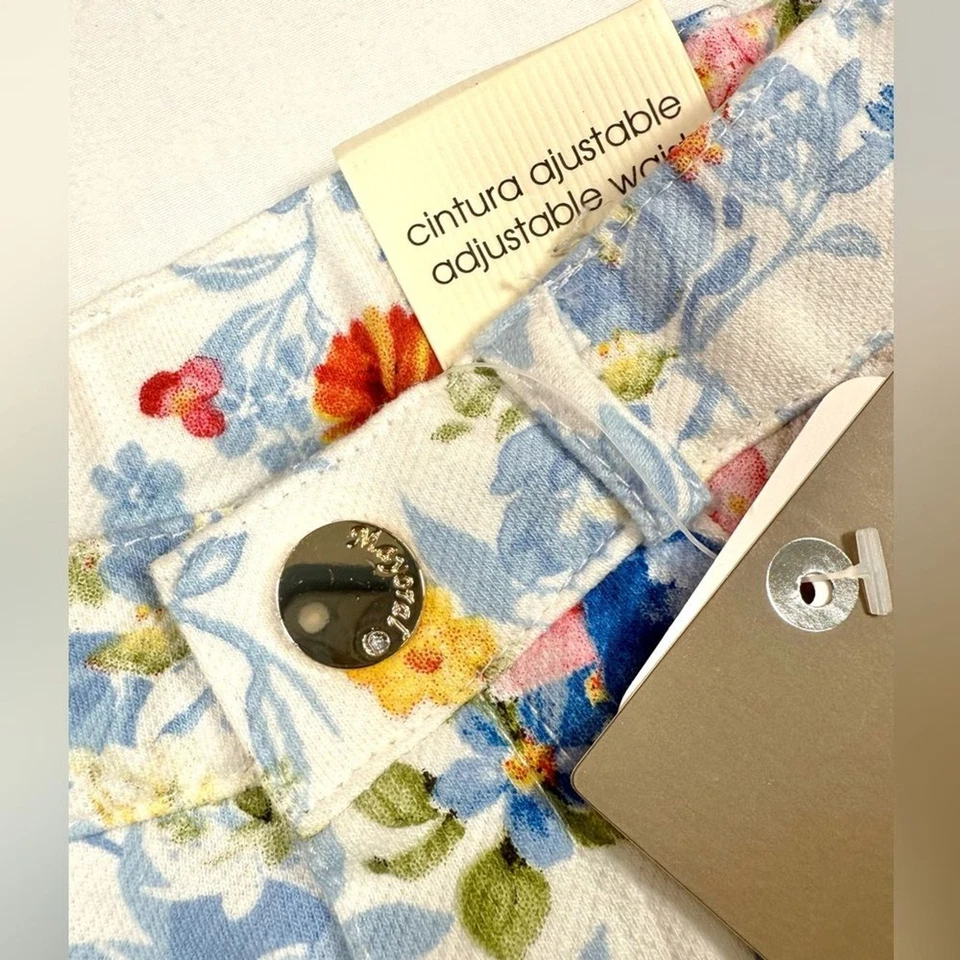 Jeggings estampados florais bebê menina MAYORAL 12M primavera jardim cottagecore NOVO com etiquetas - Imagem 4 de 4