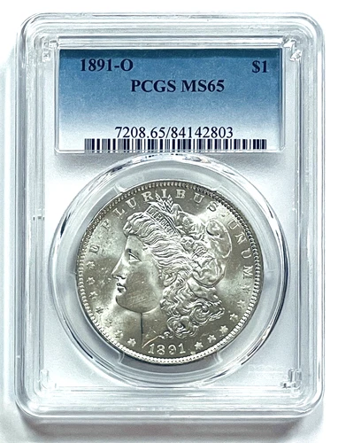 1891-O Morgan Silver Dollar PCGS MS65 Dazzling White