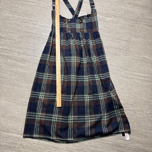 Goth Whimsigoth Fairycore Cottage Fairy Plaid Overall Dress NWT Romwe Womens L - Picture 7 of 7